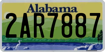 AL license plate 2AR7887