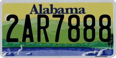 AL license plate 2AR7888