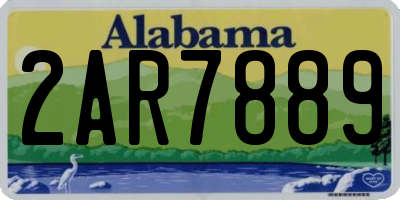 AL license plate 2AR7889