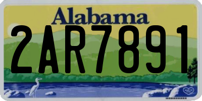 AL license plate 2AR7891