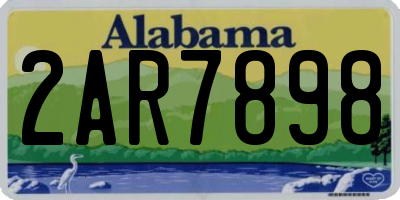 AL license plate 2AR7898