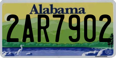 AL license plate 2AR7902