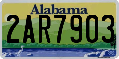 AL license plate 2AR7903