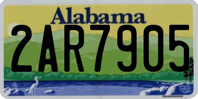 AL license plate 2AR7905