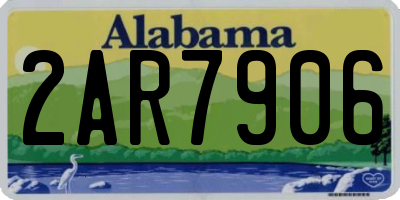 AL license plate 2AR7906