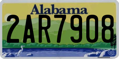 AL license plate 2AR7908