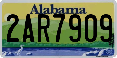 AL license plate 2AR7909