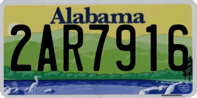 AL license plate 2AR7916