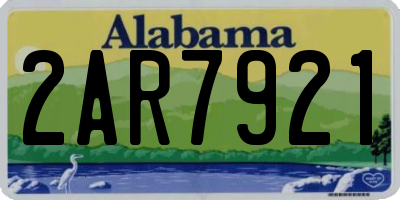 AL license plate 2AR7921