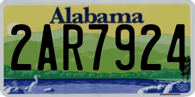 AL license plate 2AR7924