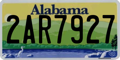AL license plate 2AR7927