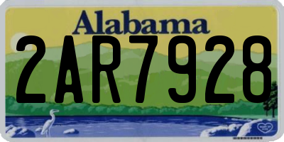 AL license plate 2AR7928