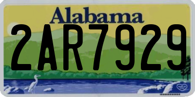 AL license plate 2AR7929