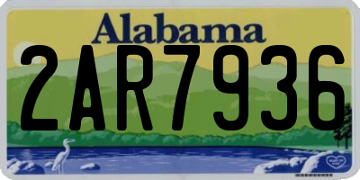 AL license plate 2AR7936