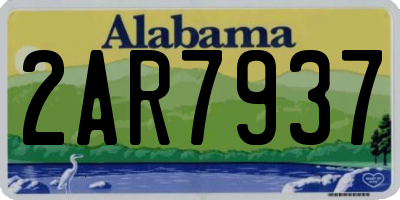 AL license plate 2AR7937