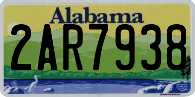 AL license plate 2AR7938