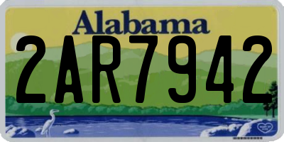 AL license plate 2AR7942