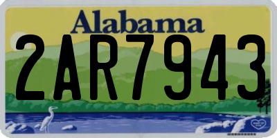 AL license plate 2AR7943