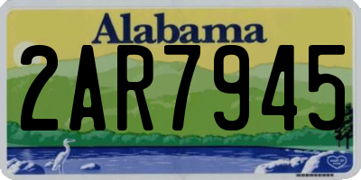 AL license plate 2AR7945