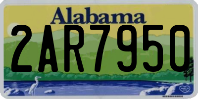 AL license plate 2AR7950