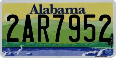AL license plate 2AR7952