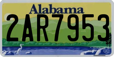 AL license plate 2AR7953