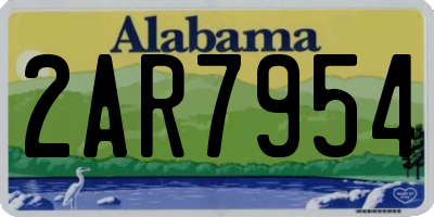 AL license plate 2AR7954