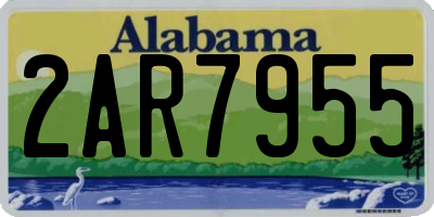 AL license plate 2AR7955