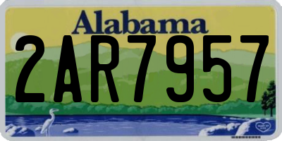 AL license plate 2AR7957
