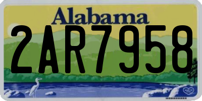 AL license plate 2AR7958