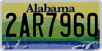 AL license plate 2AR7960