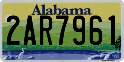 AL license plate 2AR7961