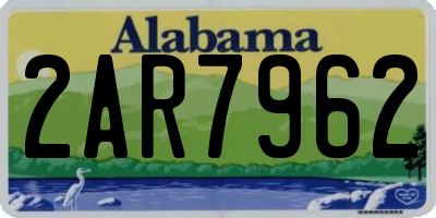 AL license plate 2AR7962