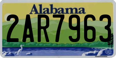 AL license plate 2AR7963