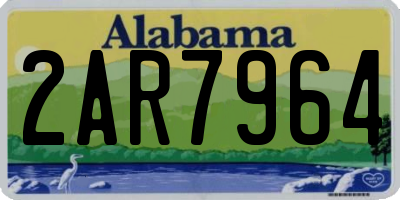 AL license plate 2AR7964