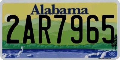 AL license plate 2AR7965
