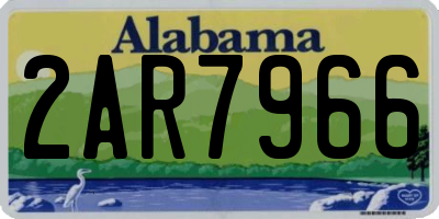 AL license plate 2AR7966