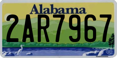 AL license plate 2AR7967