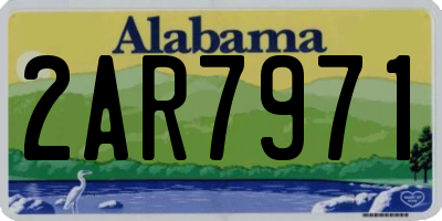 AL license plate 2AR7971