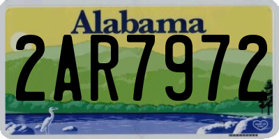 AL license plate 2AR7972