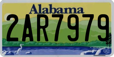 AL license plate 2AR7979
