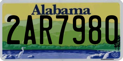 AL license plate 2AR7980