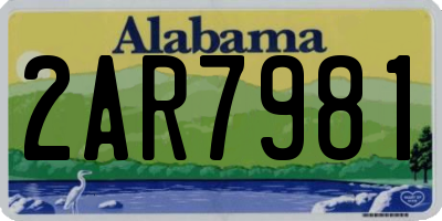 AL license plate 2AR7981