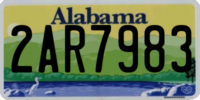 AL license plate 2AR7983