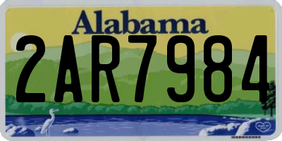 AL license plate 2AR7984