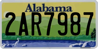 AL license plate 2AR7987