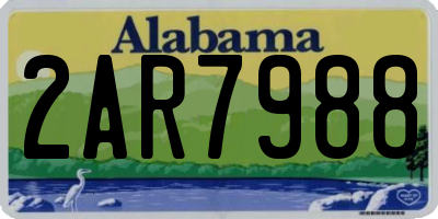AL license plate 2AR7988