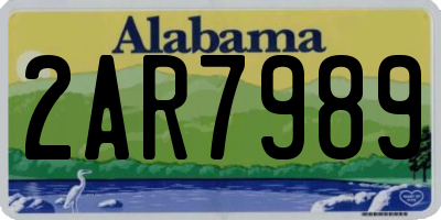 AL license plate 2AR7989
