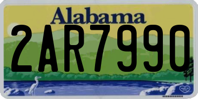 AL license plate 2AR7990