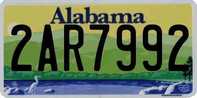 AL license plate 2AR7992